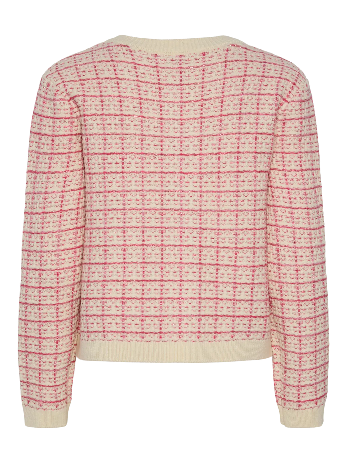 Yaslivia Ls Short Knit Kofta S. - Birch Raspberry Sorbet/Pirouette