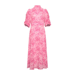 Leo Long Dress - Trudy Pink Print