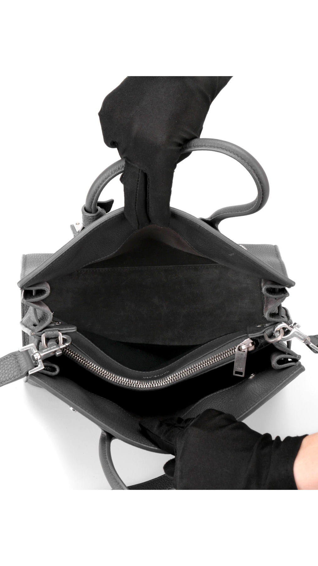 Saint Laurent Sac De Jour Nano Leather Tote - Grey