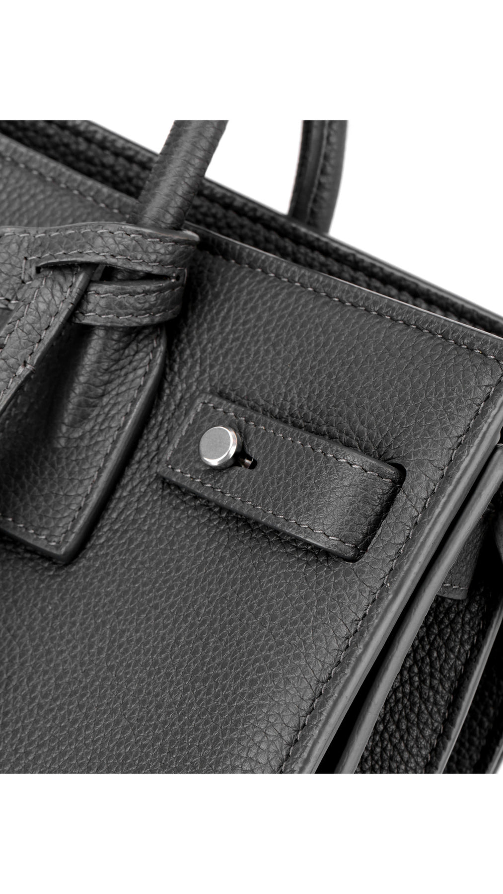 Saint Laurent Sac De Jour Nano Leather Tote - Grey