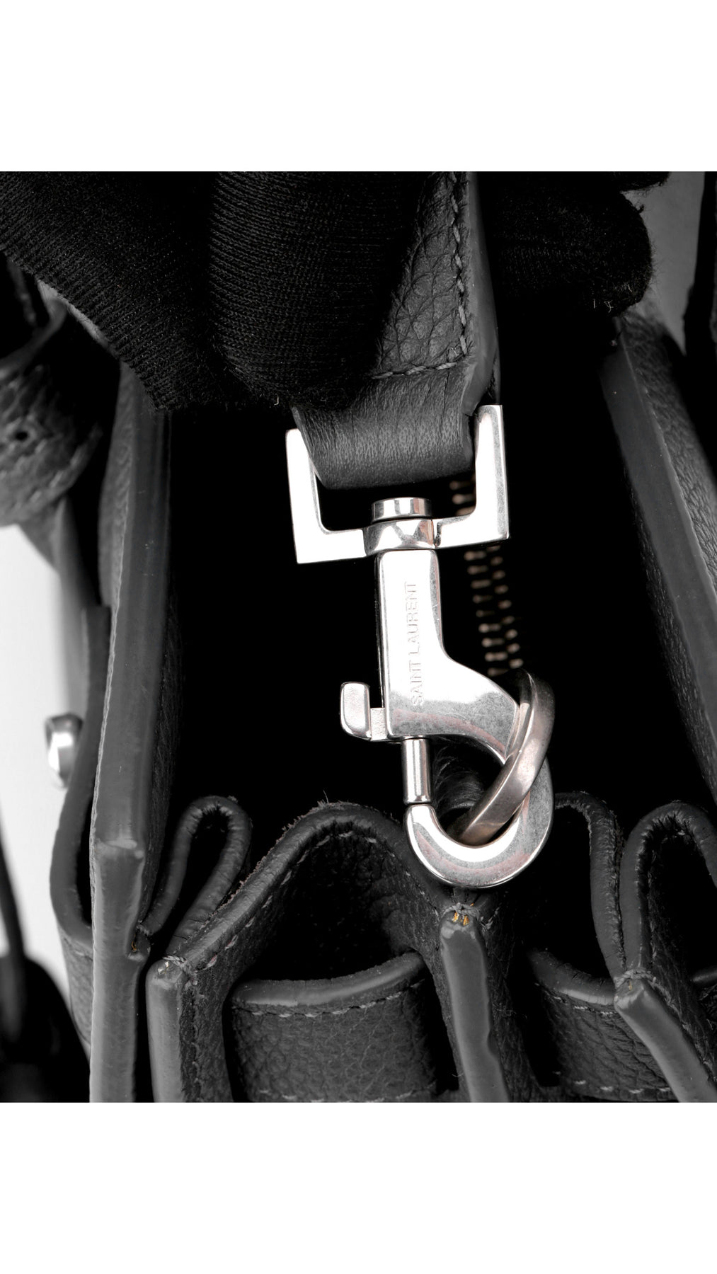 Saint Laurent Sac De Jour Nano Leather Tote - Grey
