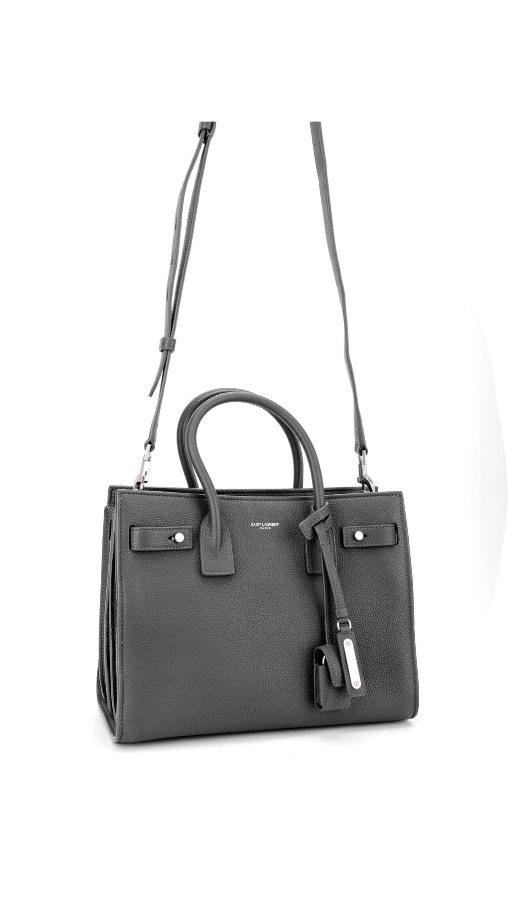 Saint Laurent Sac De Jour Nano Leather Tote - Grey