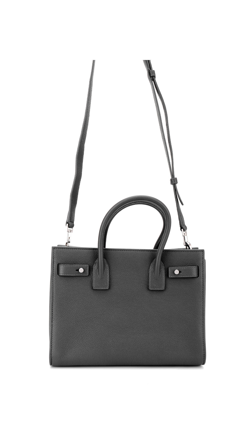 Saint Laurent Sac De Jour Nano Leather Tote - Grey