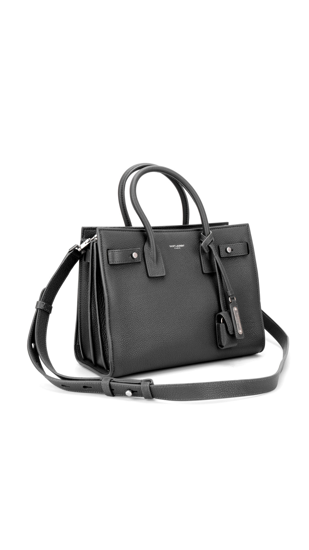 Saint Laurent Sac De Jour Nano Leather Tote - Grey