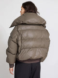 Morgan Puffer Jacket - Grå/Brun