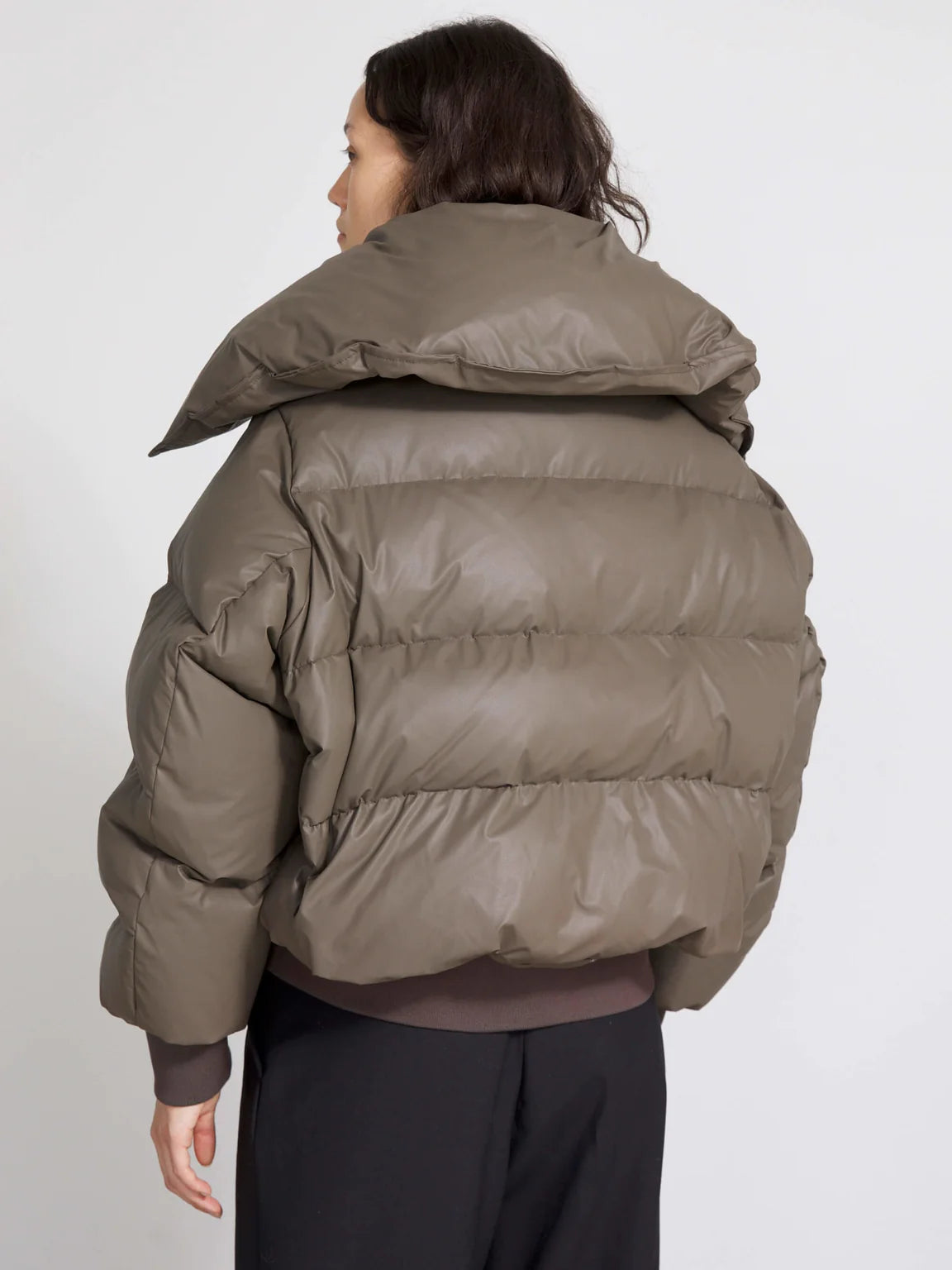 Morgan Puffer Jacket - Grå/Brun