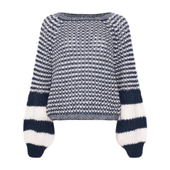 Kimba Knit - Navy Blue/Ivory Mix
