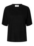 Vilja Linen SS Tee - Svart