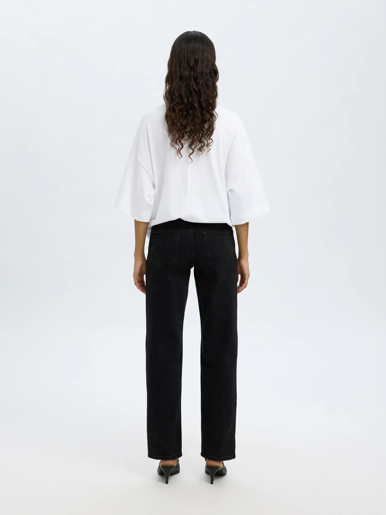 Straight Bea-Kori MW Jeans - Svart Denim
