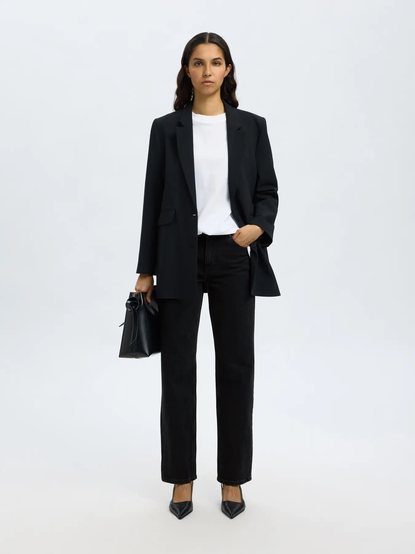 Straight Bea-Kori MW Jeans - Svart Denim