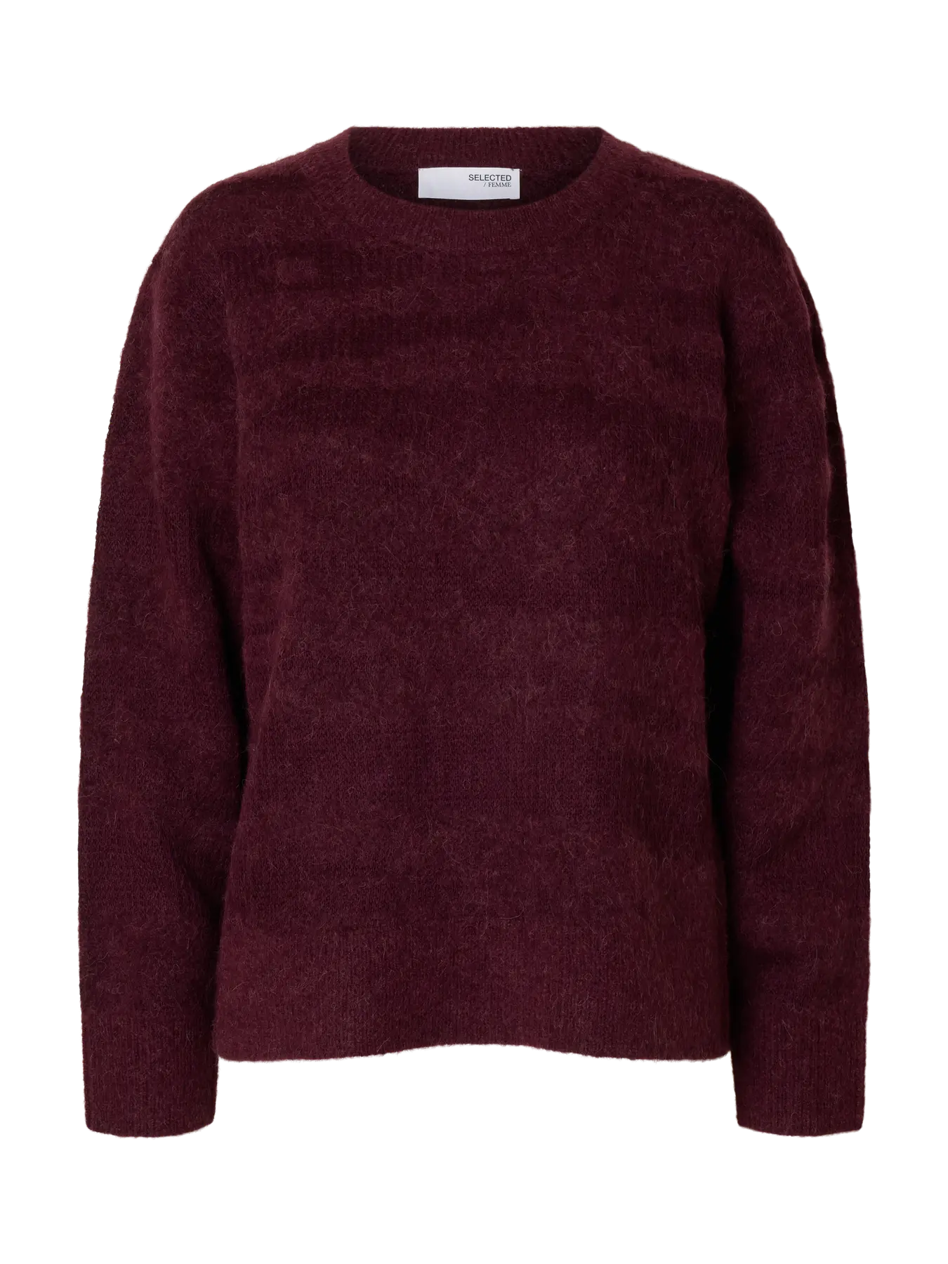 Billie Ls Knit O-Neck - Fig Tonal Fig