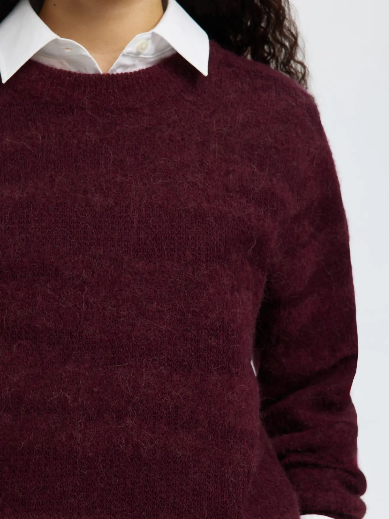 Billie Ls Knit O-Neck - Fig Tonal Fig
