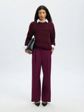 Billie Ls Knit O-Neck - Fig Tonal Fig