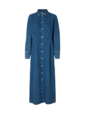 Regular Agathe Long Denim Dress - Medium Blue Denim
