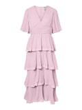 Yasplira SS Long Dress - Ballerina