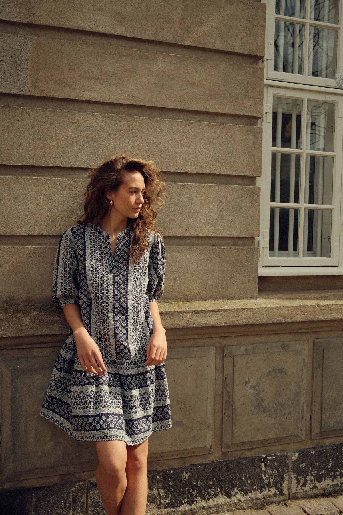 Lillianna Dress - Navy Sugar Combo
