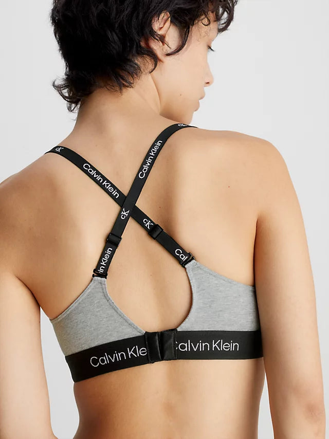 Lght Lined Bralette - Grey Heather