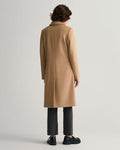D1. Wool Blend Tailored Coat - Dark Khaki