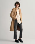 D1. Wool Blend Tailored Coat - Dark Khaki