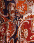 D2. Paisley Flounce Maxi Dress - Golden Orange
