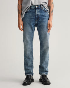 D1. Hayes Vintage Wash Denim - Semi Light Blue Vintage