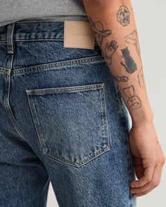 D1. Hayes Vintage Wash Denim - Semi Light Blue Vintage