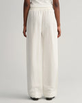 Linen Viscose Pull-On Pants - Eggshell