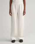 Linen Viscose Pull-On Pants - Eggshell
