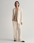 Linen-Blend V-Neck Vest - Horn Beige