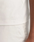Slim Ribbed Tank Top - White