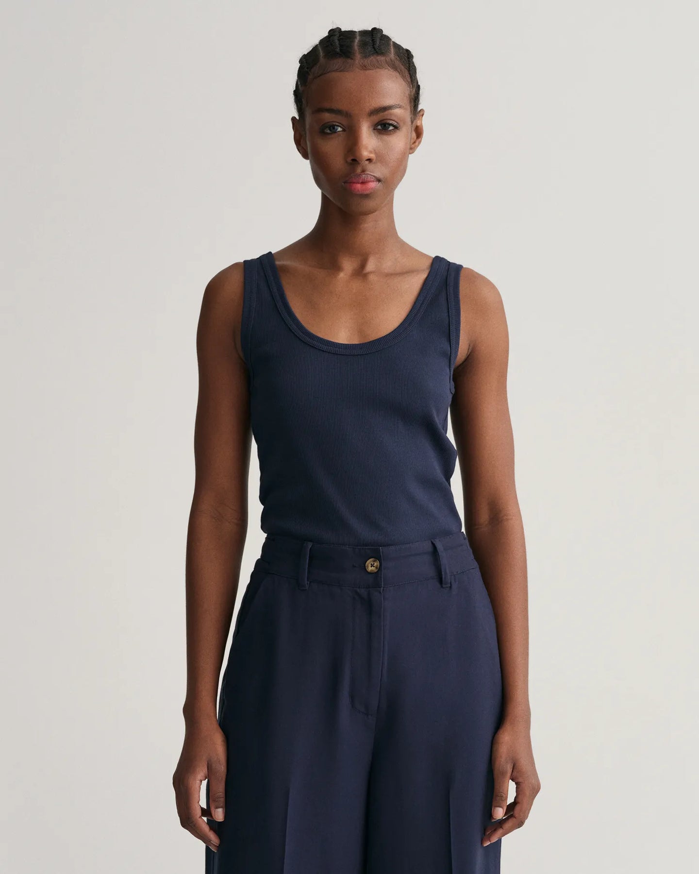 Rib Tank Top - Evening Blue