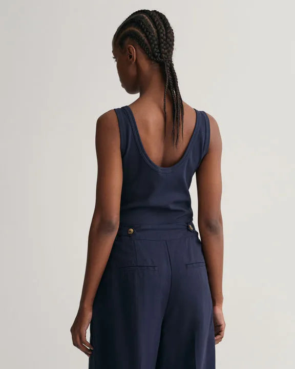 Rib Tank Top - Evening Blue