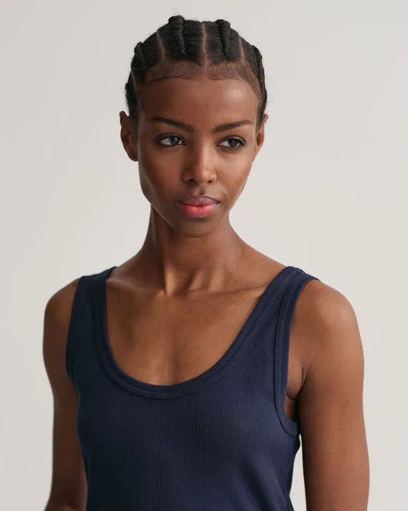 Rib Tank Top - Evening Blue