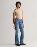 High Neck Rib Tank Top - Dry Sand