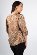 Celestina Blouse Aop - Mountain Zebra