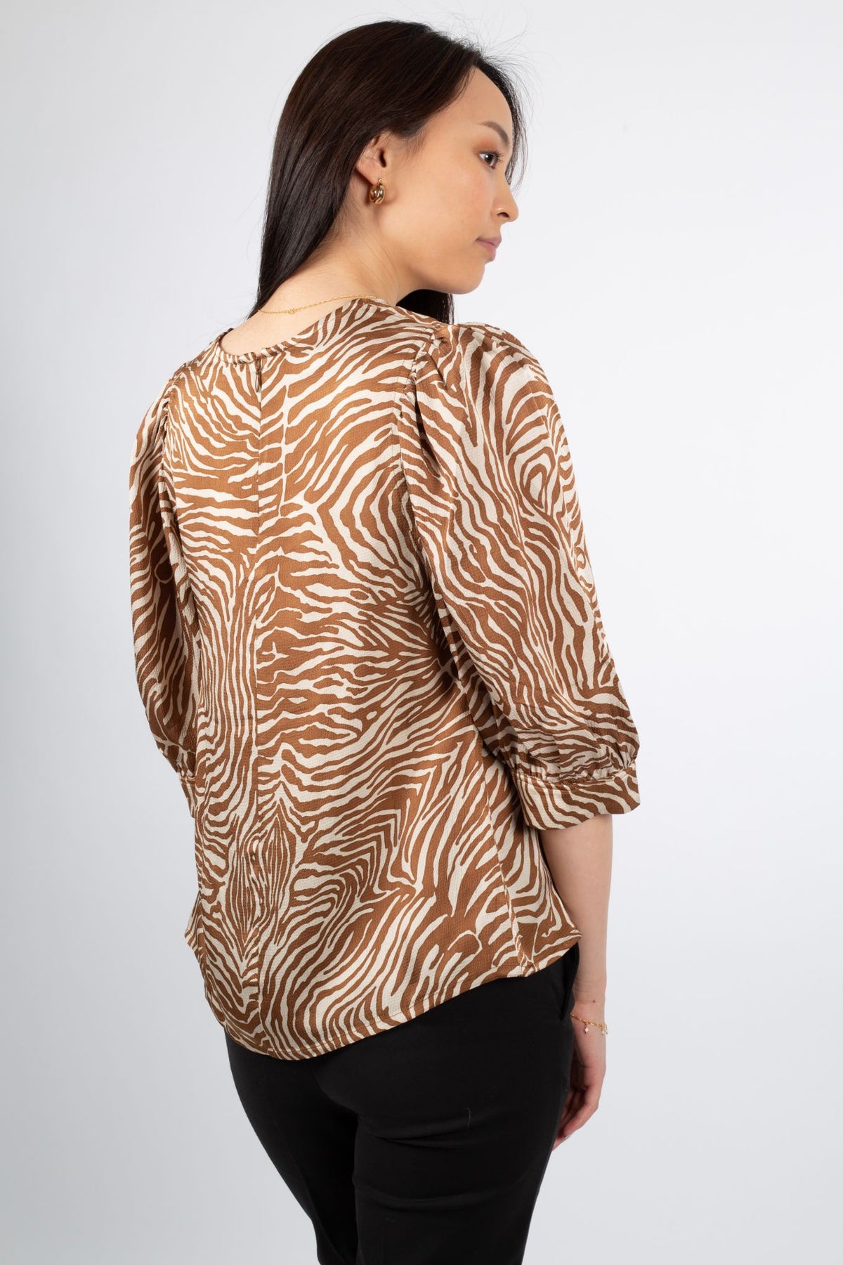 Celestina Blouse Aop - Mountain Zebra