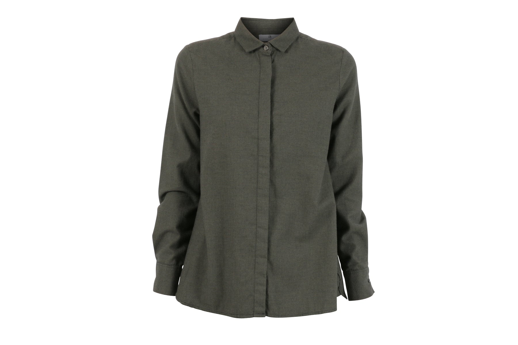 Grønn Arniesays: Crawford Houndstooth Flannel Skjorte - ArnieSays - Bluser & Skjorter - VILLOID.no