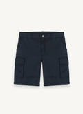 0881T Cotton Bermuda Shorts - Navy Blue
