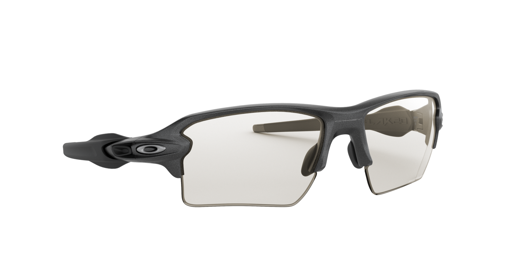 Flak 2.0 XL - Steel - Clear 50% Black Irid Photo