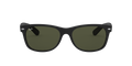 Ray-Ban New Wayfarer - Rubber Black - G-15 Green