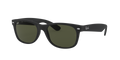 Ray-Ban New Wayfarer - Rubber Black - G-15 Green