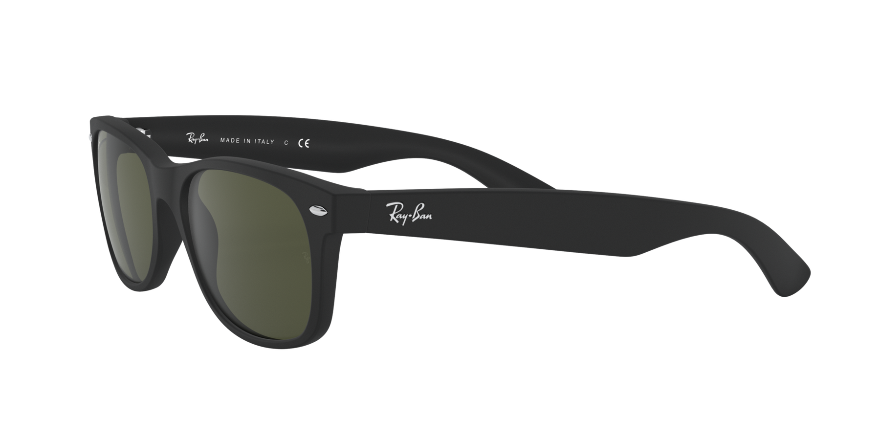 Ray-Ban New Wayfarer - Rubber Black - G-15 Green