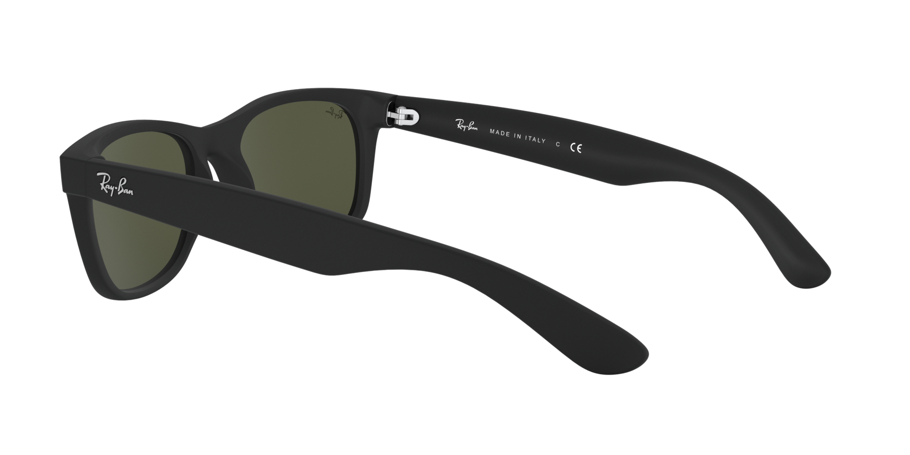 Ray-Ban New Wayfarer - Rubber Black - G-15 Green