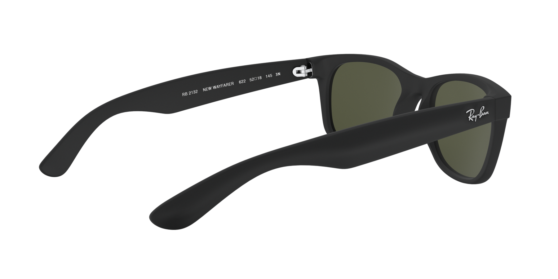Ray-Ban New Wayfarer - Rubber Black - G-15 Green