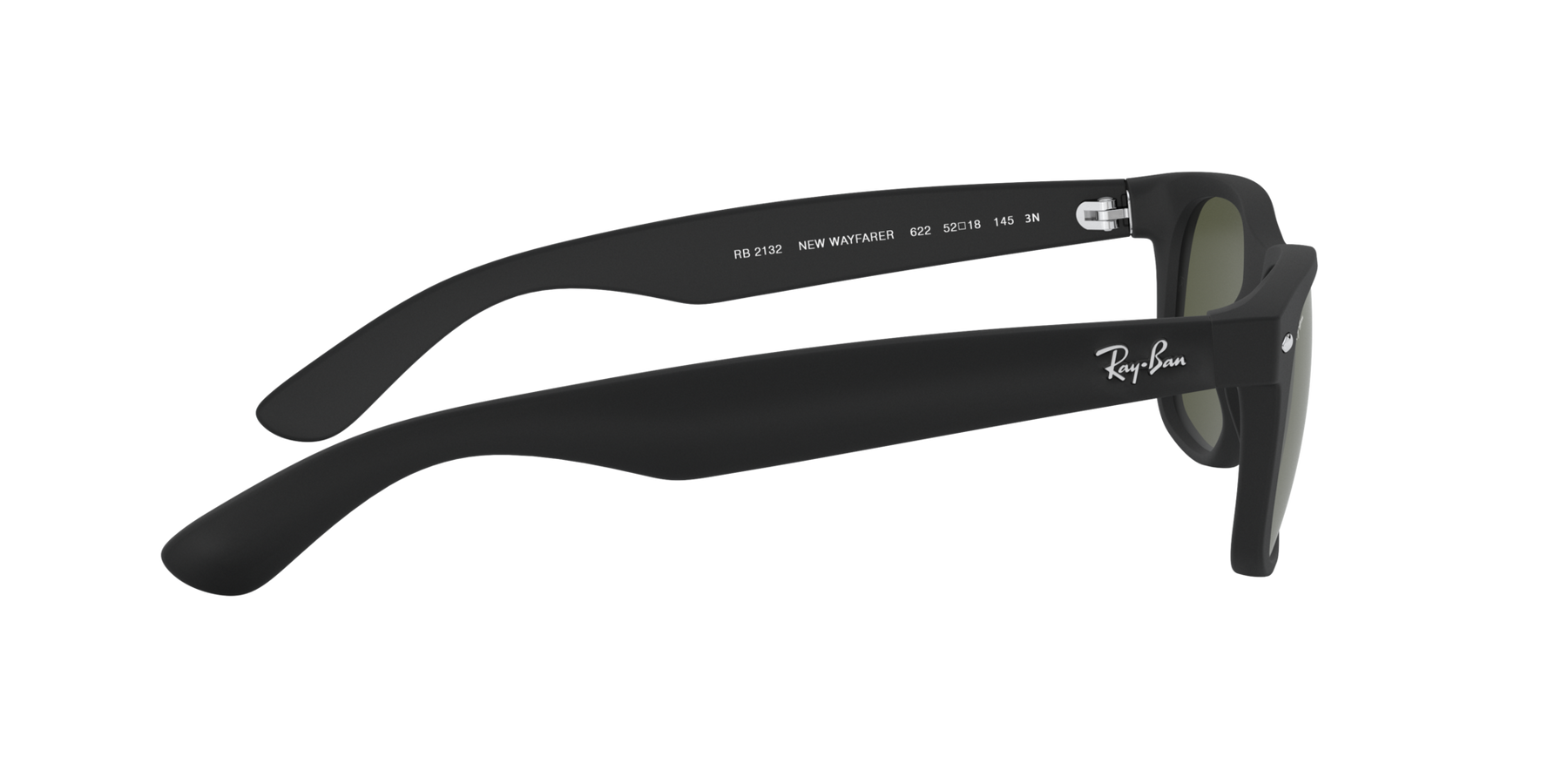 Ray-Ban New Wayfarer - Rubber Black - G-15 Green