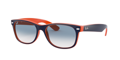 New Wayfarer - Blue On Orange - Clear Gradient Blue