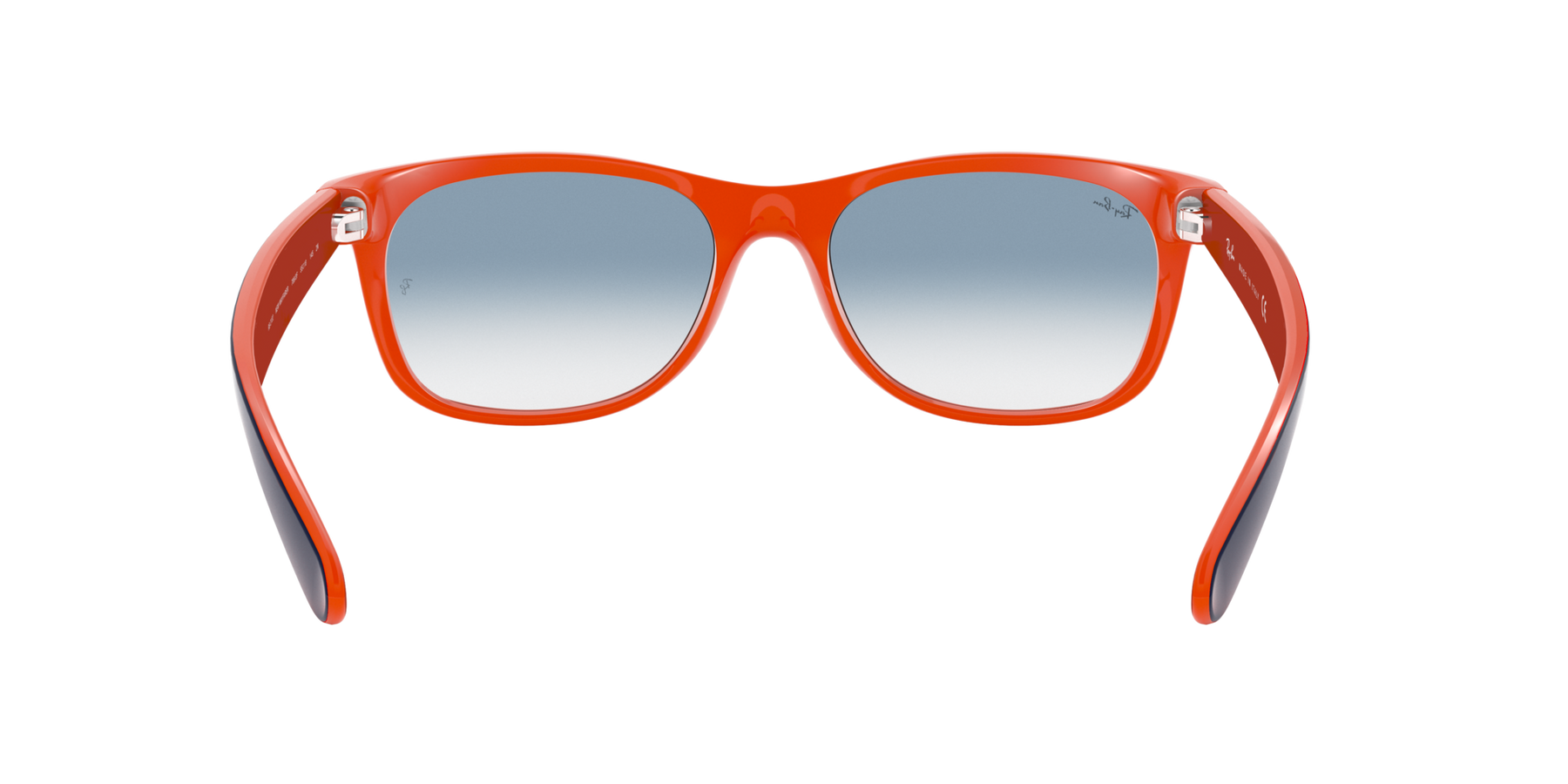 New Wayfarer - Blue On Orange - Clear Gradient Blue
