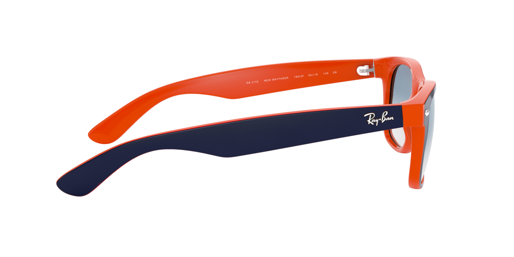 New Wayfarer - Blue On Orange - Clear Gradient Blue