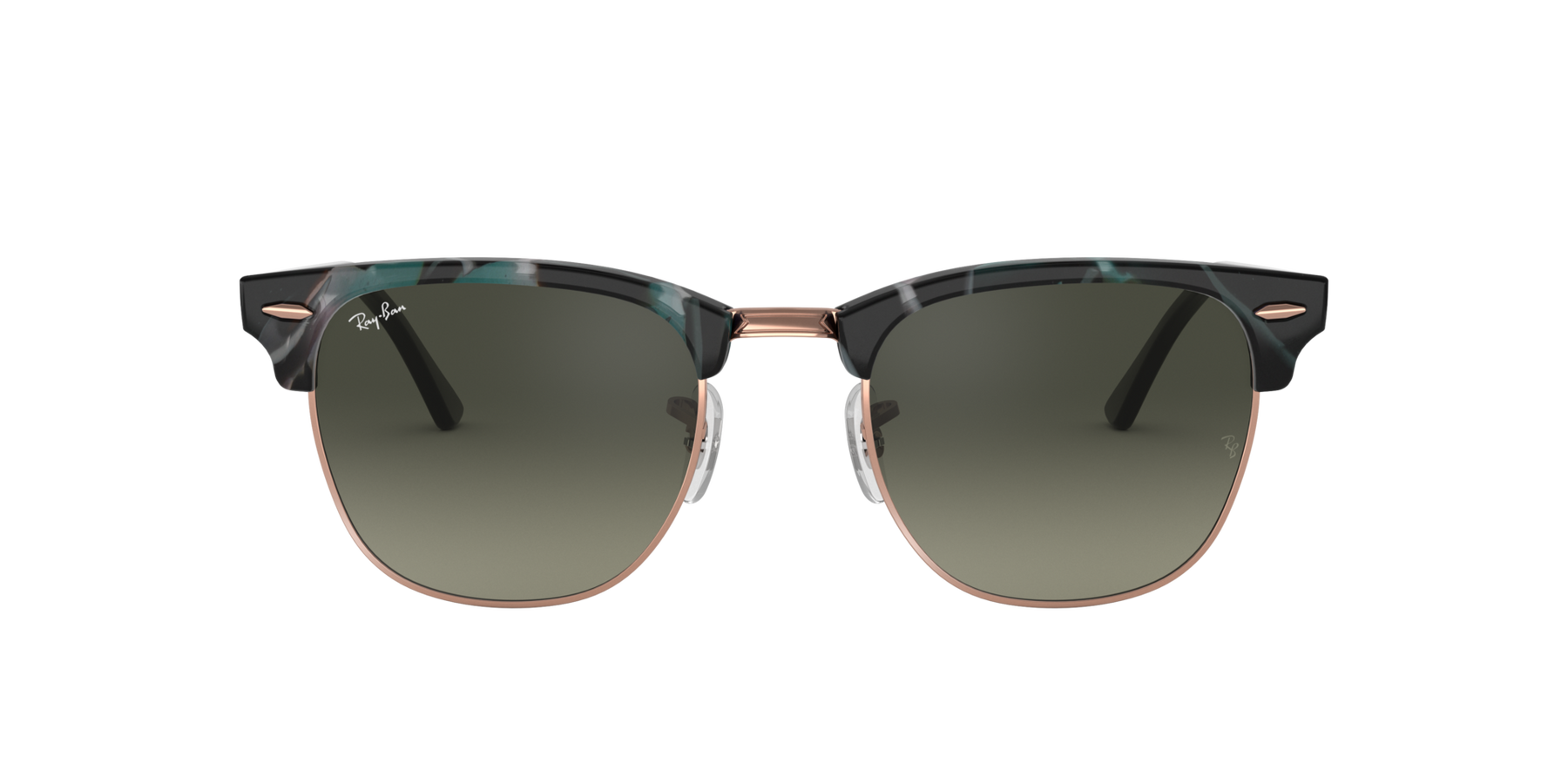 Clubmaster - Spotted Grey/Green - Light Grey Gradient Dark Grey