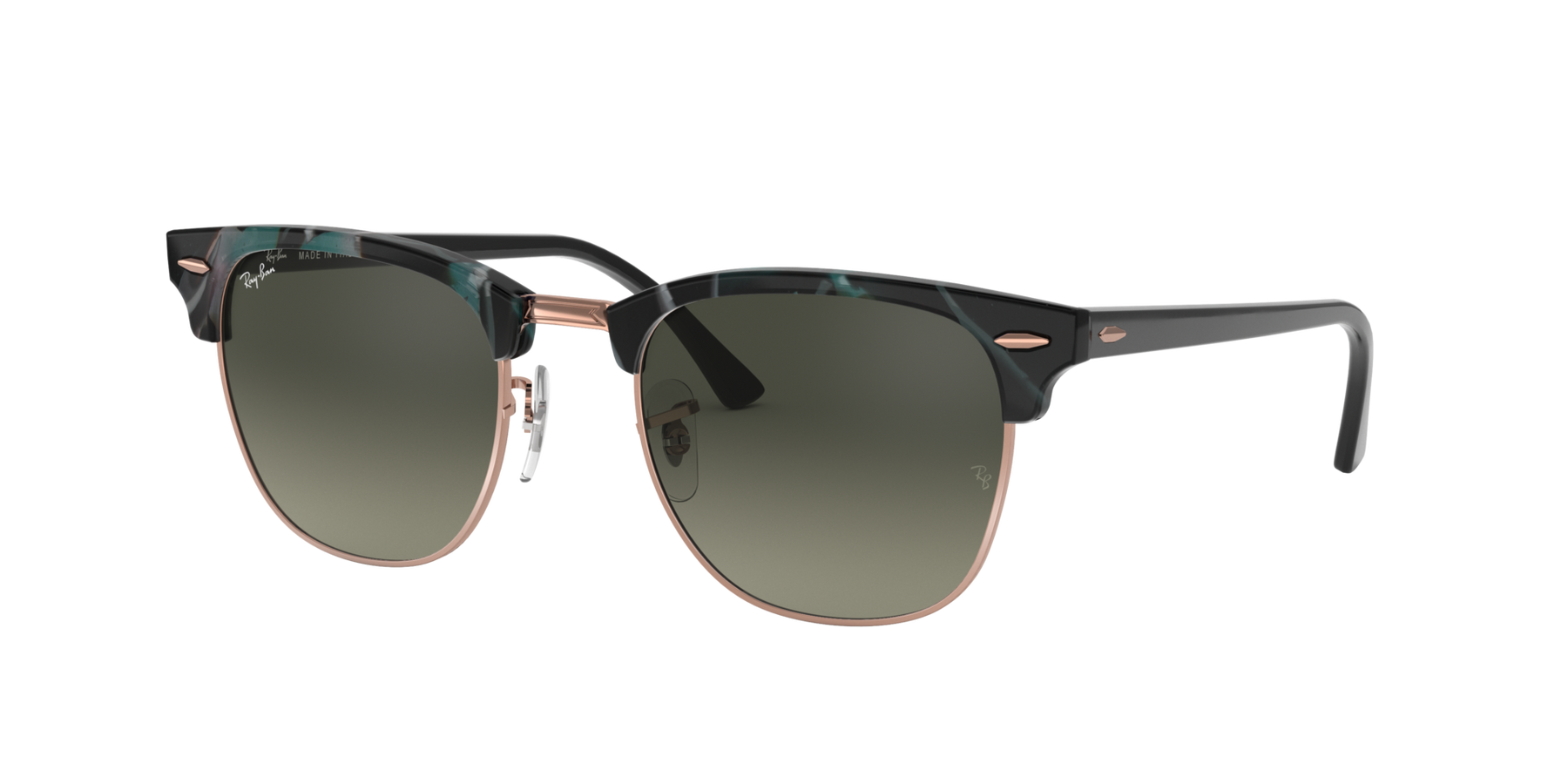 Clubmaster - Spotted Grey/Green - Light Grey Gradient Dark Grey